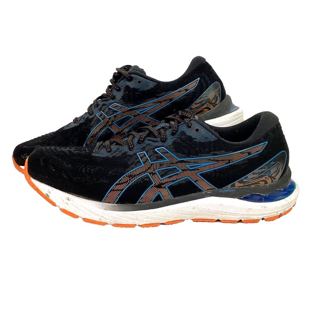 Asics Gel-Cumulus 23 - Men's Sz 10 - Black/Blue/Orange Running Shoes - 1011B012